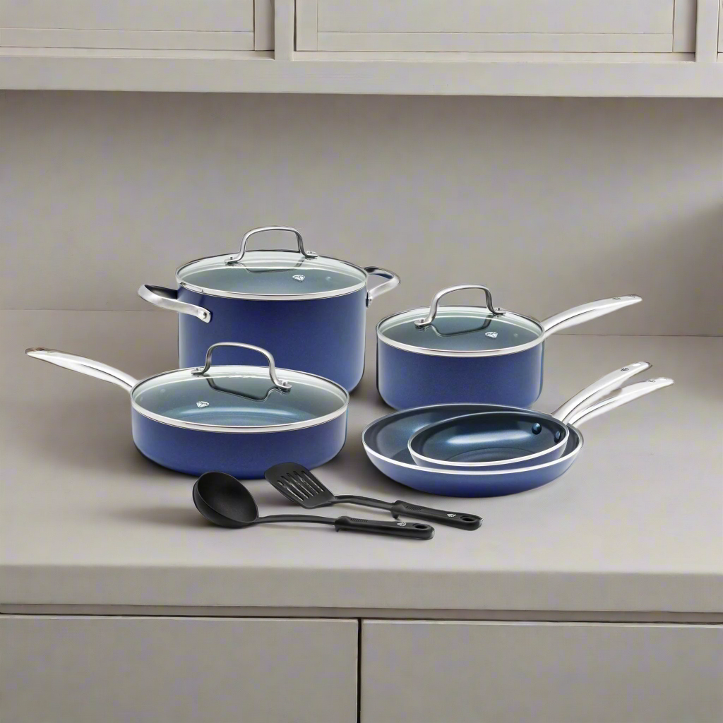 10PC CERAMIC NONSTICK COOKWARE SET